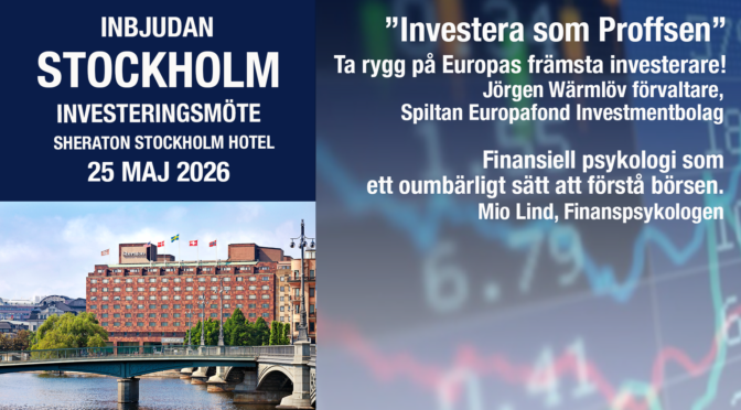 ”Investera som Proffsen” med Jörgen Wärmlöv, Spiltan Europafond Investmentbolag